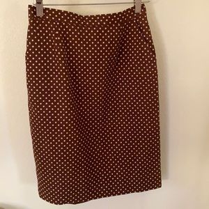 Vintage 80s Pendleton polka dot skirt / 1980s pencil skirt